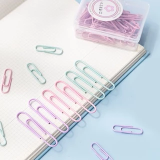 50 Pcs Clipe De Papel Multifuncional Em Metal Com Caixa Conciso Para Escola/Escritório