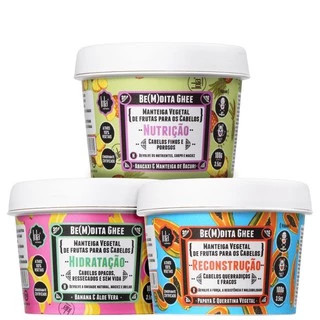 Kit Lola Cosmetics Cronograma Capilar Be(M)dita Ghee 100g (3 Produtos)