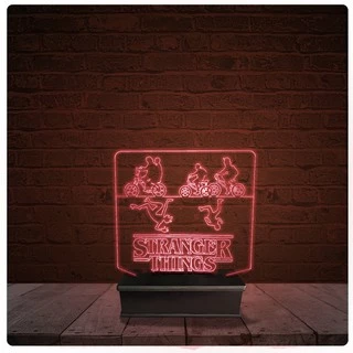 Abajur Luminária Acrílico Led - Stranger Things