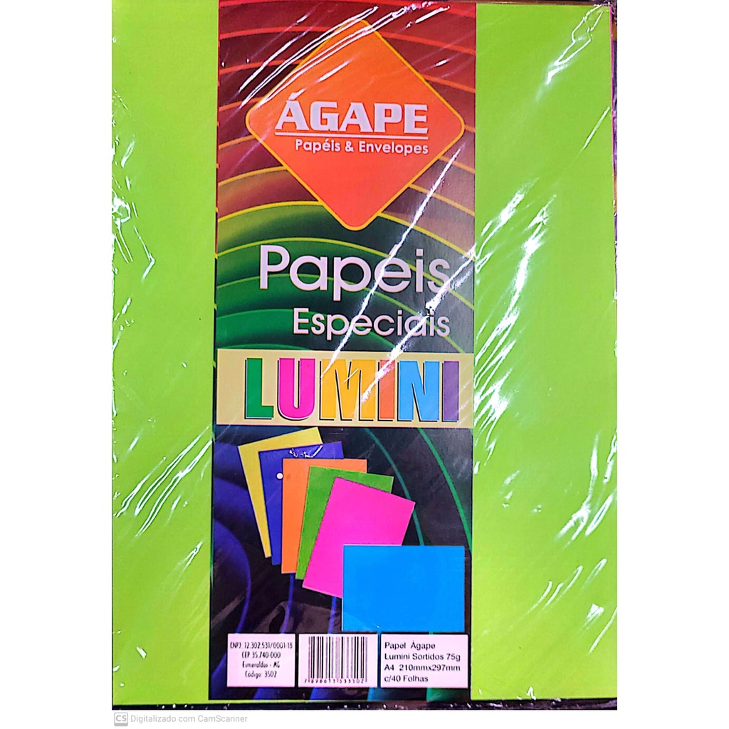 Papel A4 Colorido Lumini Sortido 40 Fls 75g Shopee Brasil 1755