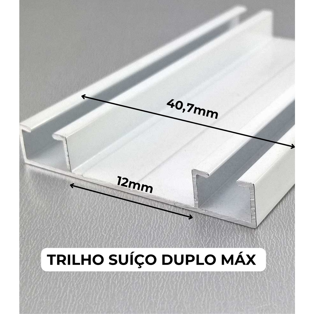 Trilho Suisso Duplo Max 2,10m Para Cortinas no Teto | Shopee Brasil