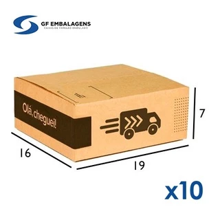 Caixa de Papelão Envios para E-Commerce - G37 - 19 X 16 X 7 - 10 Unidades