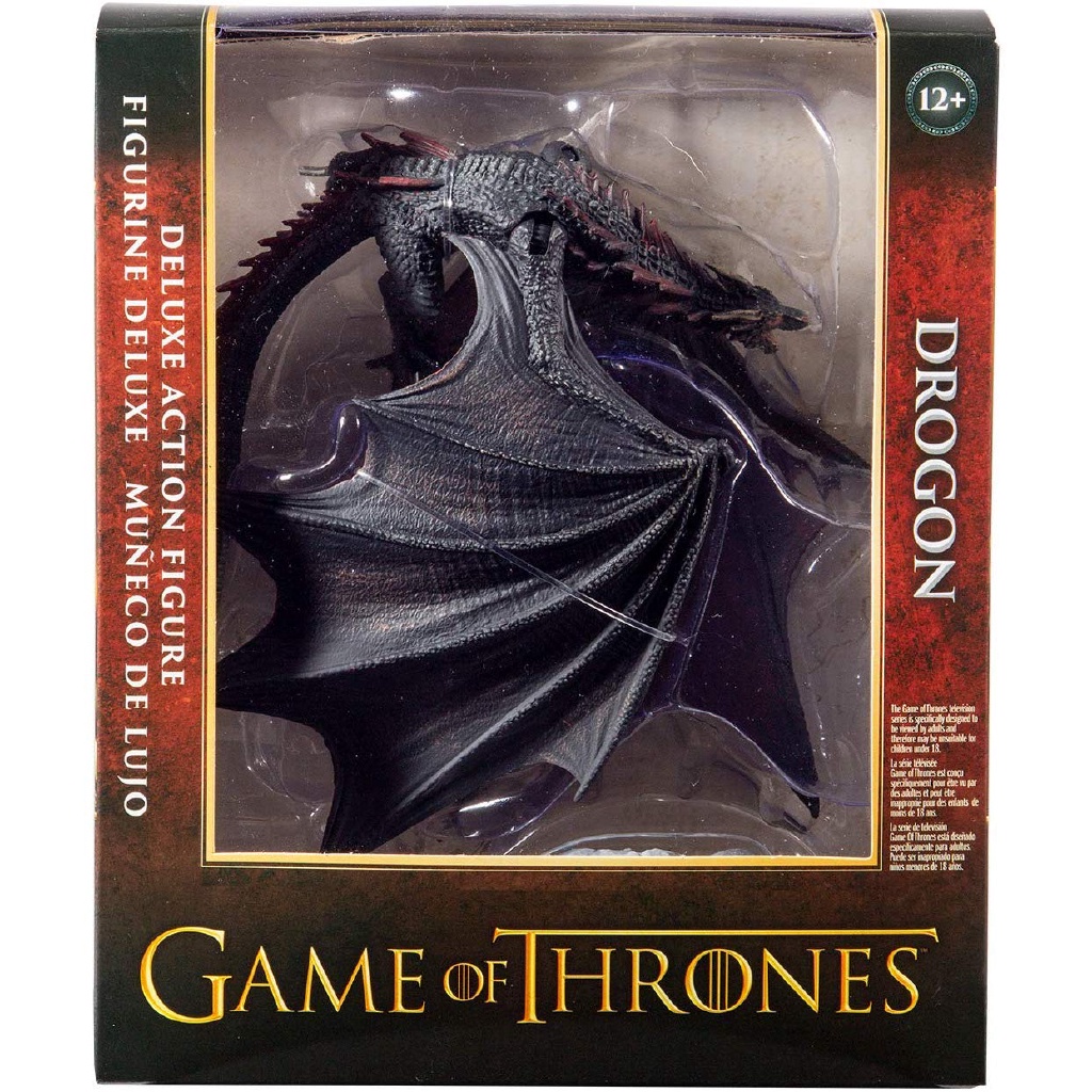 Game of Thrones O Drag o Preto Drogon Deluxe Action Figure Com Asas De 13 Polegada