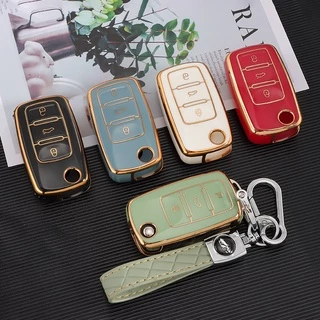 VW Caso Chave Do Carro Capa Para Volkswagen Polo Golf Tiguan Skoda Octavia Kodiaq Besouro TPU Publc Shell Fob Acessórios