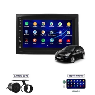 Central Multimídia Mp8 Citroen C3 + Moldura + Câmera -