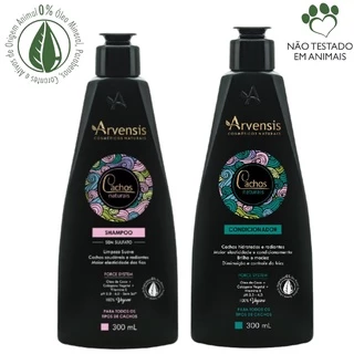 Kit arvensis cachos naturais shampoo e condicionador 300ml para todos os tipos de cachos