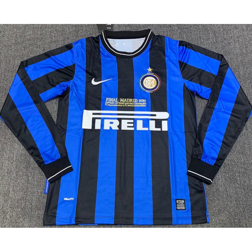 Camisa De Futebol Retro 2010 Inter Milão Home Manga Longa P-XXL