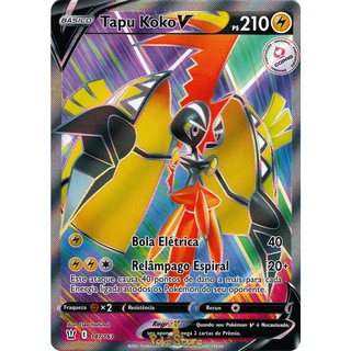 Carta Pokemon Tapu Koko V Português 72/202 Card Original Copag