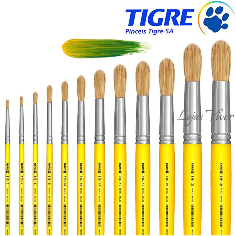 Pincel 816 Redondo Cerda Natural - Tigre