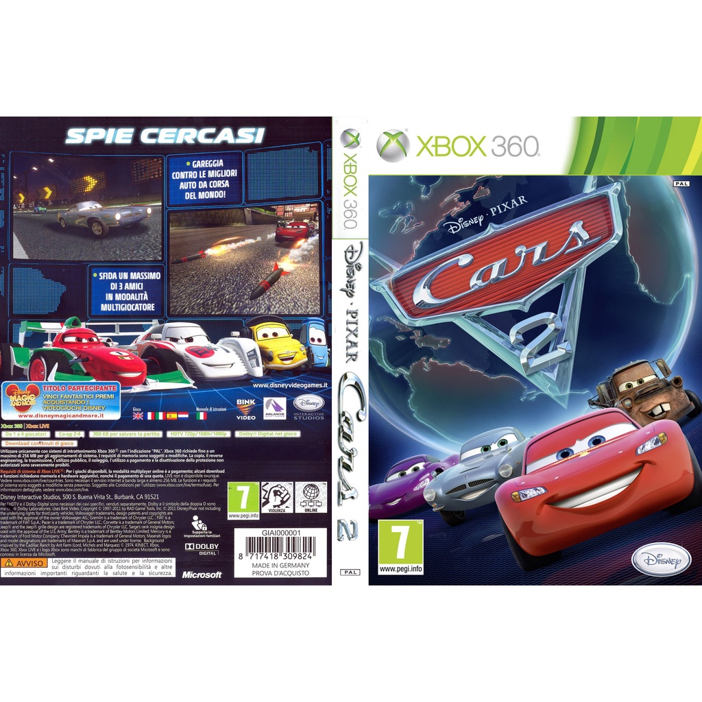 Jogo Carros 2 Xbox 360