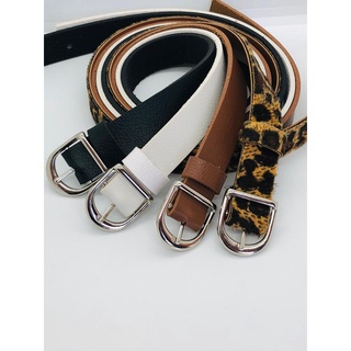 Kit 4 Cinto Feminino Fino Fivela Prata -Ana