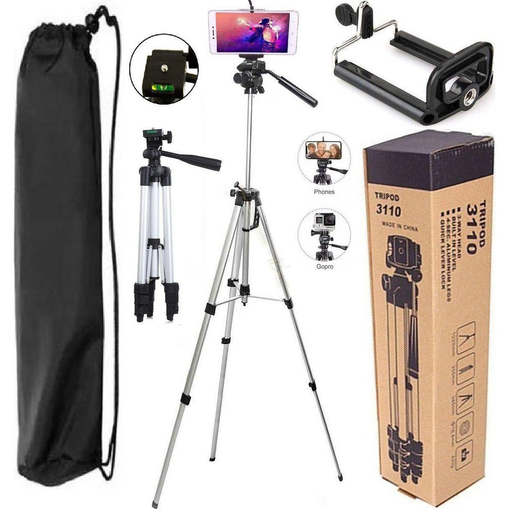 Tripé Universal para Celular e Câmera Ajustável Tripod 1 Metro 3110,
