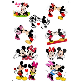 Adesivos casal Minnie e Mickey 7x6 á prova d