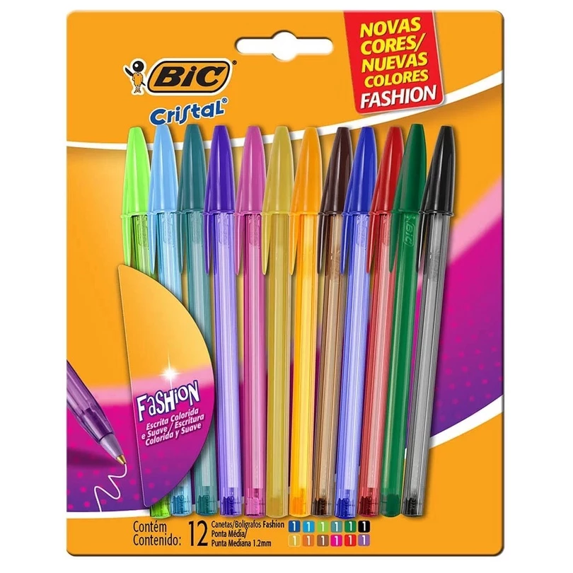 Kit Caneta Bic Cristal Fashion Coloridas - Pool de Ofertas
