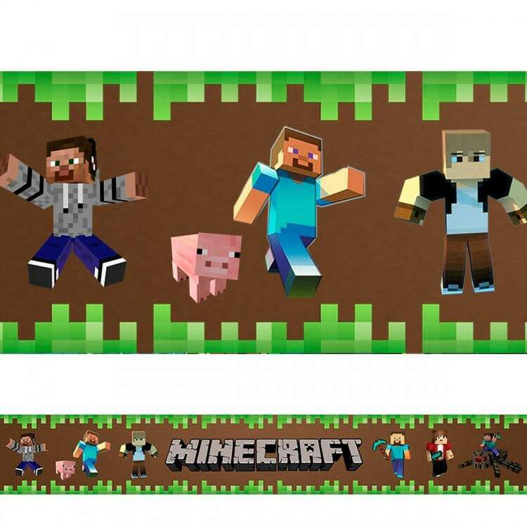Papel de Parede Minecraft Jogo Infantil Adesivo Autocolante