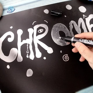 De Alta Brilho Efeitos Cromado Marcador Caneta De Tinta De Plástico Único Reflexivo Pintura Cromo Caneta Para O Vidro
