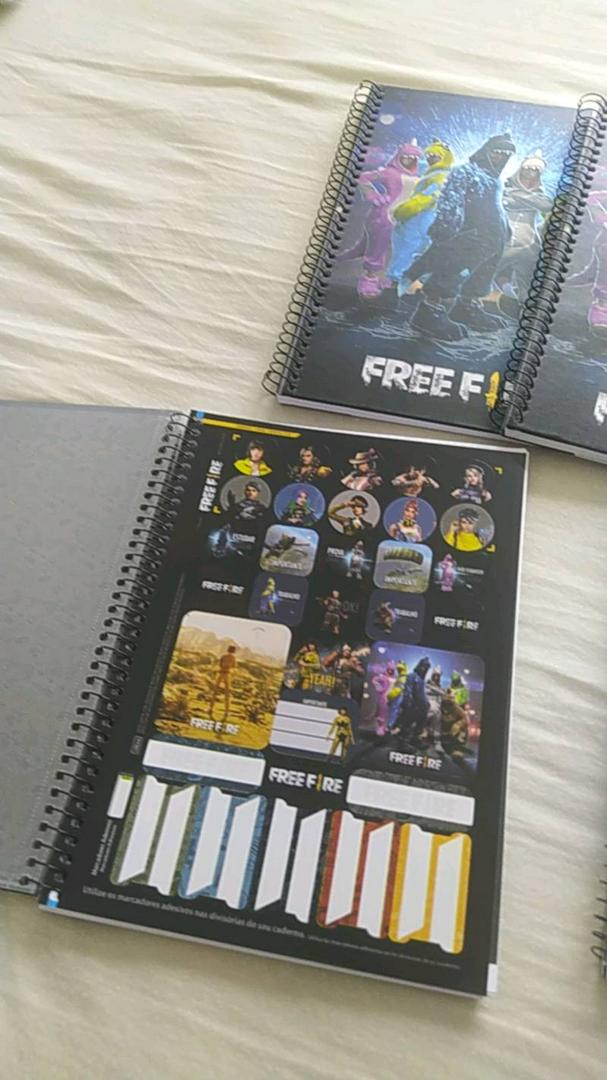 Caderno Universitário 1 Matéria Capa Dura Free Fire 80 Folhas - Recom