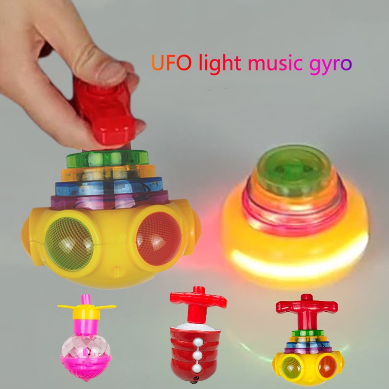 Crianças Brinquedo Pião Luminoso Musical Com Lançador Automático Piao Luz E  Som Das Para O Menino Menina