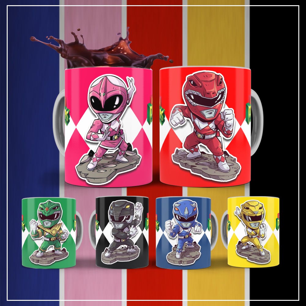 Caneca Personalizada Cerâmica 325 ml Power Rangers Chibi | Shopee Brasil