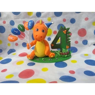 Topo de bolo - Vela Dinossauro Biscuit *** envio em 15 dias uteis