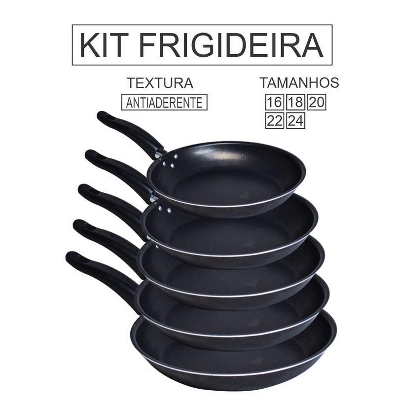 Perfiles de trabajo de Kit Frigideira. + Frigideira Antiadherente Nº 30 Cor  Cinza