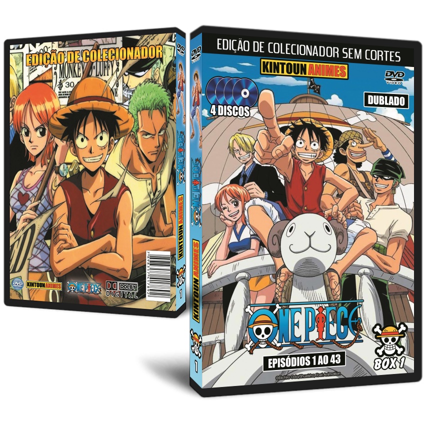 DVD One Piece Box 1, 2 e 3 - Episódios 1 Ao 130 Dublado | Shopee