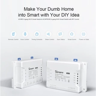 SONOFF 4CH PRO R3 Wifi Smart Switch 4 Gang Inching/Self-Locking/Interlock Dispositivo De Controle Sem Fio Para Casa Inteligente DIY