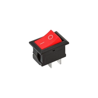 Kit 5 Unidades Mini Chave Gangorra KCD11-101 2 Terminais (Vermelha)