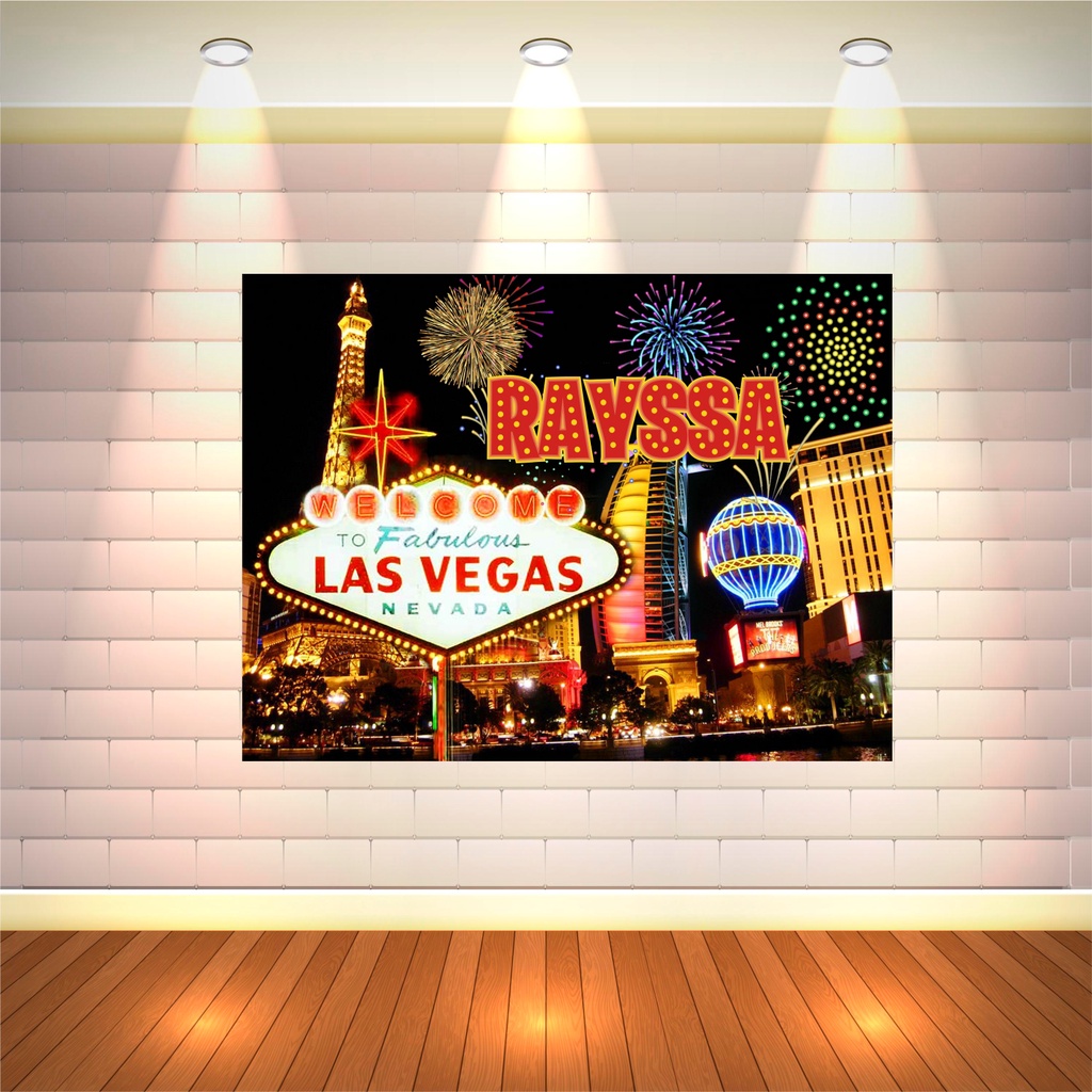 Painel em Lona Personalizado Cenario Las Vegas 1 Peça | Shopee Brasil
