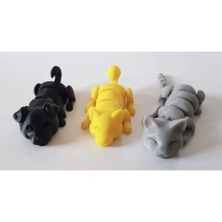 Brinquedo Articulado de Plástico Cachorro e Gato