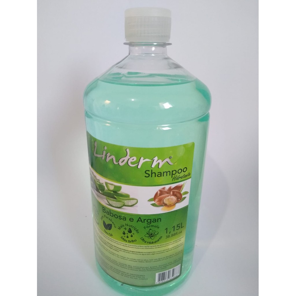Shampoo Hidratante Babosa e Argan 1 Litro Linderm | Shopee Brasil