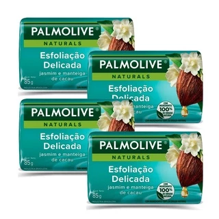 Kit 4 Sabonetes em Barra Palmolive Naturals Esfoliação Delicada 85g em Oferta na Shopee