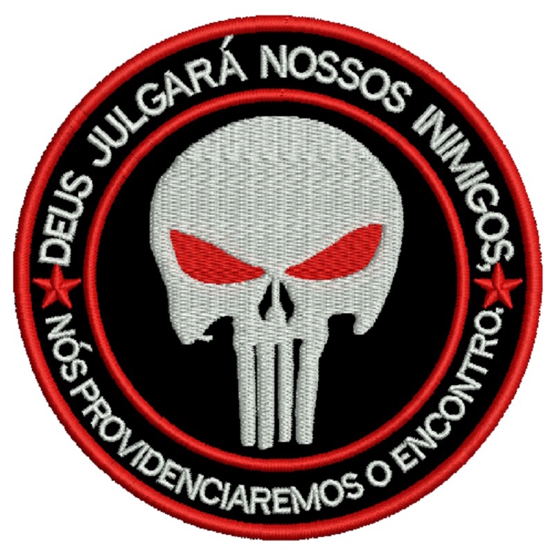 Patch Bordado Justiceiro Punisher Julgará Militar Airsoft. | Shopee Brasil