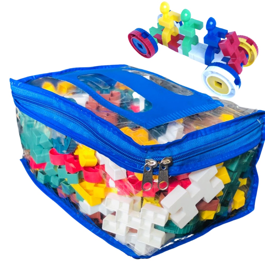 Pecinhas Grandes Montar Encaixar Rodinha Brinquedo Educativo - R$ 69,9