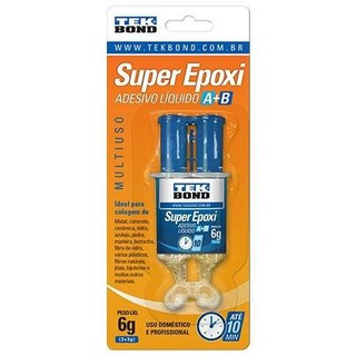 Adesivo Super Epóxi Líquido 10min 6g - Tekbond