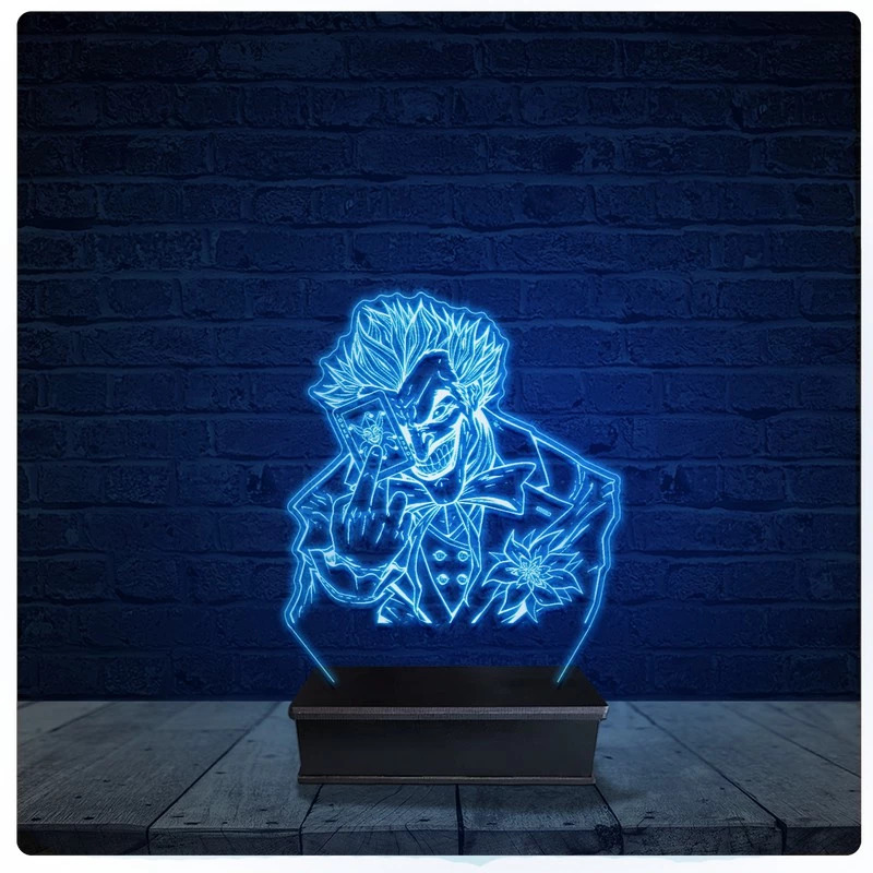 Luminária Led Acrilico Abajur - Joker Coringa DC Comics