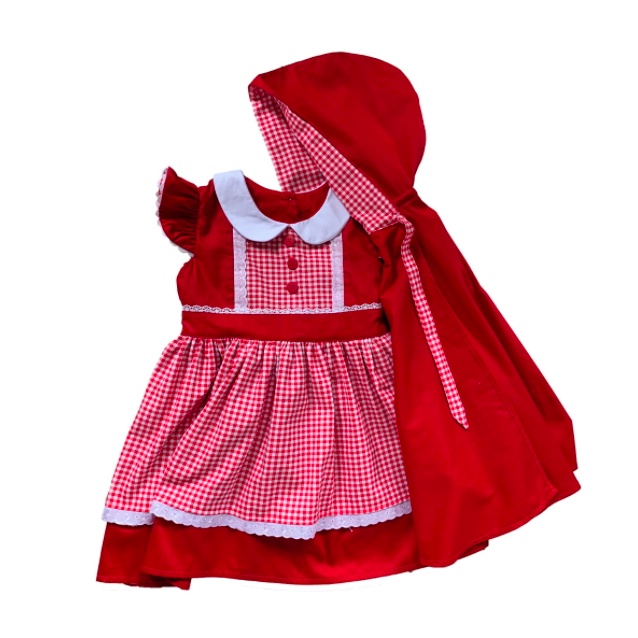 Roupa Chapeuzinho Vermelho: Vestido e capuz | Shopee Brasil