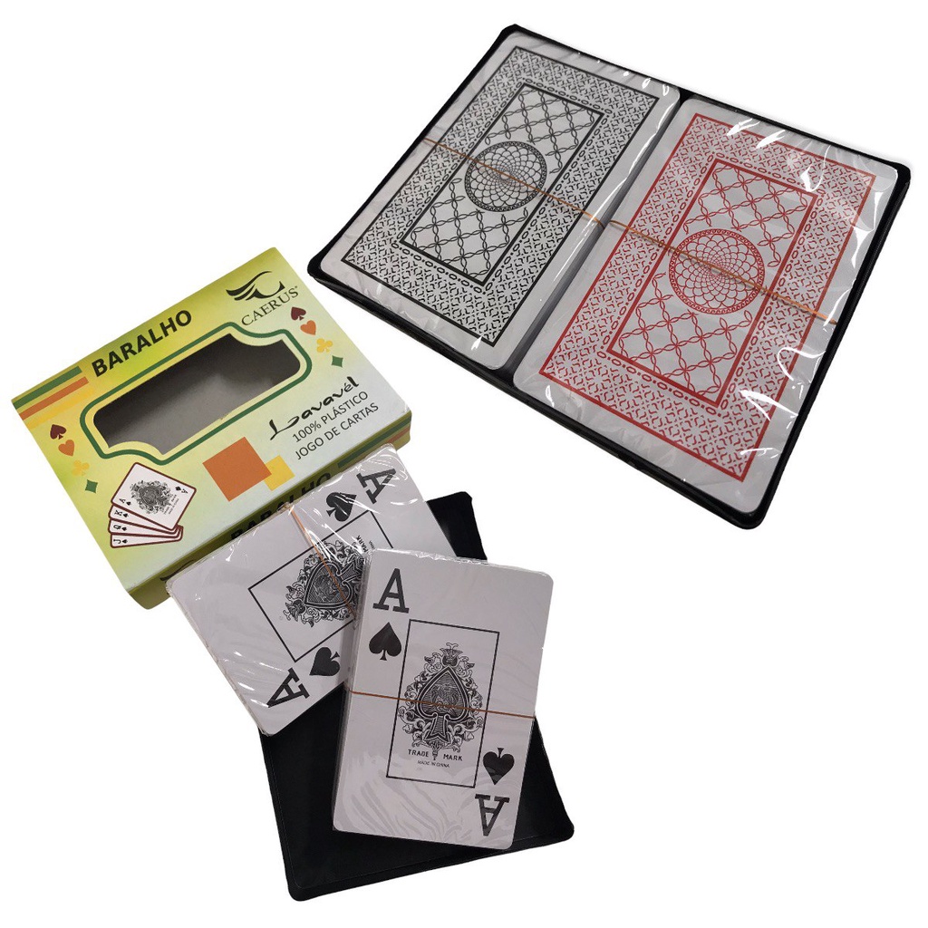 Jogo de Baralho com 2 Jogos de 54 Cartas Cada 5,7x8,7cm - Moment