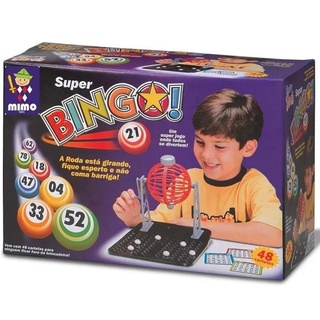 Jogo de Bingo Brinquedo Infantil com 48 Cartela e 88 bolinhas