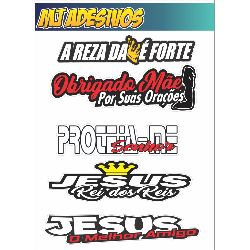 Cartela 18 de Adesivos Tuning Individual Stickers Moto Carro Bike