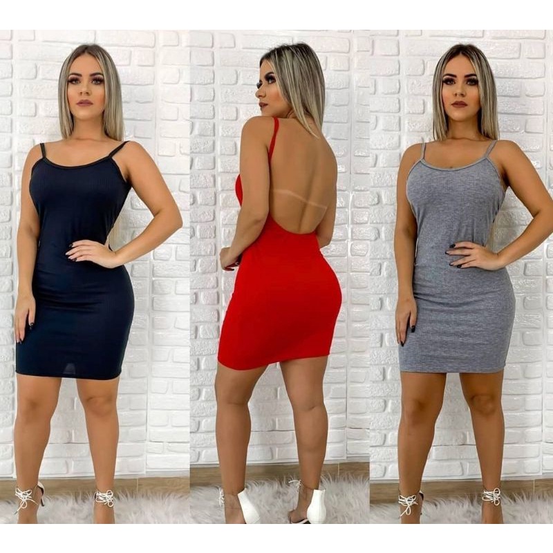 Vestidos canelados hot sale atacado