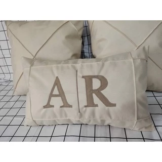 Kit com 3 capas de almofada em Suede. Informar as iniciais!