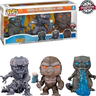 Funko Pop Godzilla Vs Kong Exclusive - Godzilla / Mechagodzilla / Kong 60138 Novo Original em Oferta na Shopee