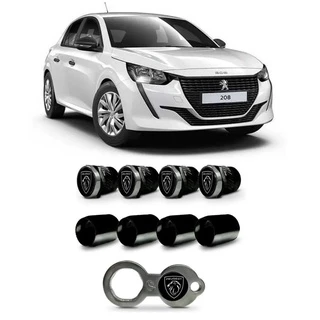 Bico Pneu Metal Roda Antifurto Novo Peugeot 207 208 Preto