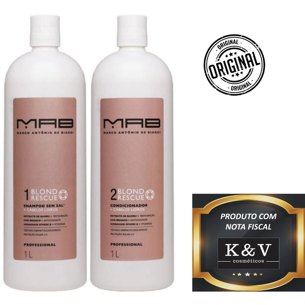 Kit Mab Blond Rescue Para Cabelos Loiros - 1litro | Shopee Brasil