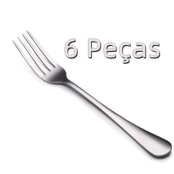 Kit C/ 6 Garfo Talher Aço Inox Alta Qualidade Para Restaurante, Casa, Bar, Hotel