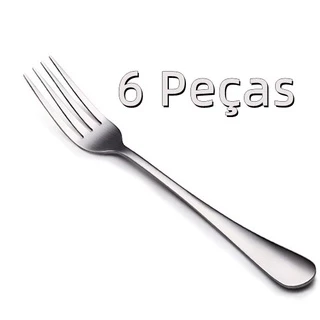 Kit C/ 6 Garfo Talher Aço Inox Alta Qualidade Para Restaurante, Casa, Bar, Hotel