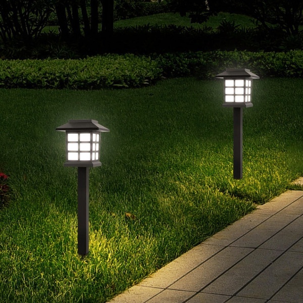 8 Luminarias Espeto Jardim Solar Led Decoracao