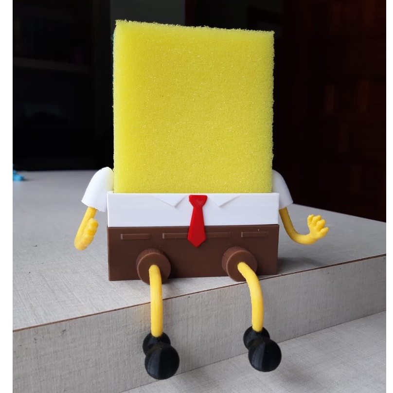 Porta Esponja Bob Esponja - Bob Esponja - Suporte de Esponja - Impressão 3D