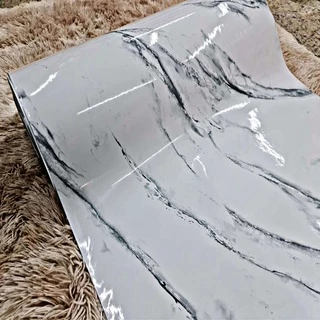 Papel De Parede Adesivo Sala Quarto Cozinha Pia Mesa Escritório Brilhante Mármore Branco